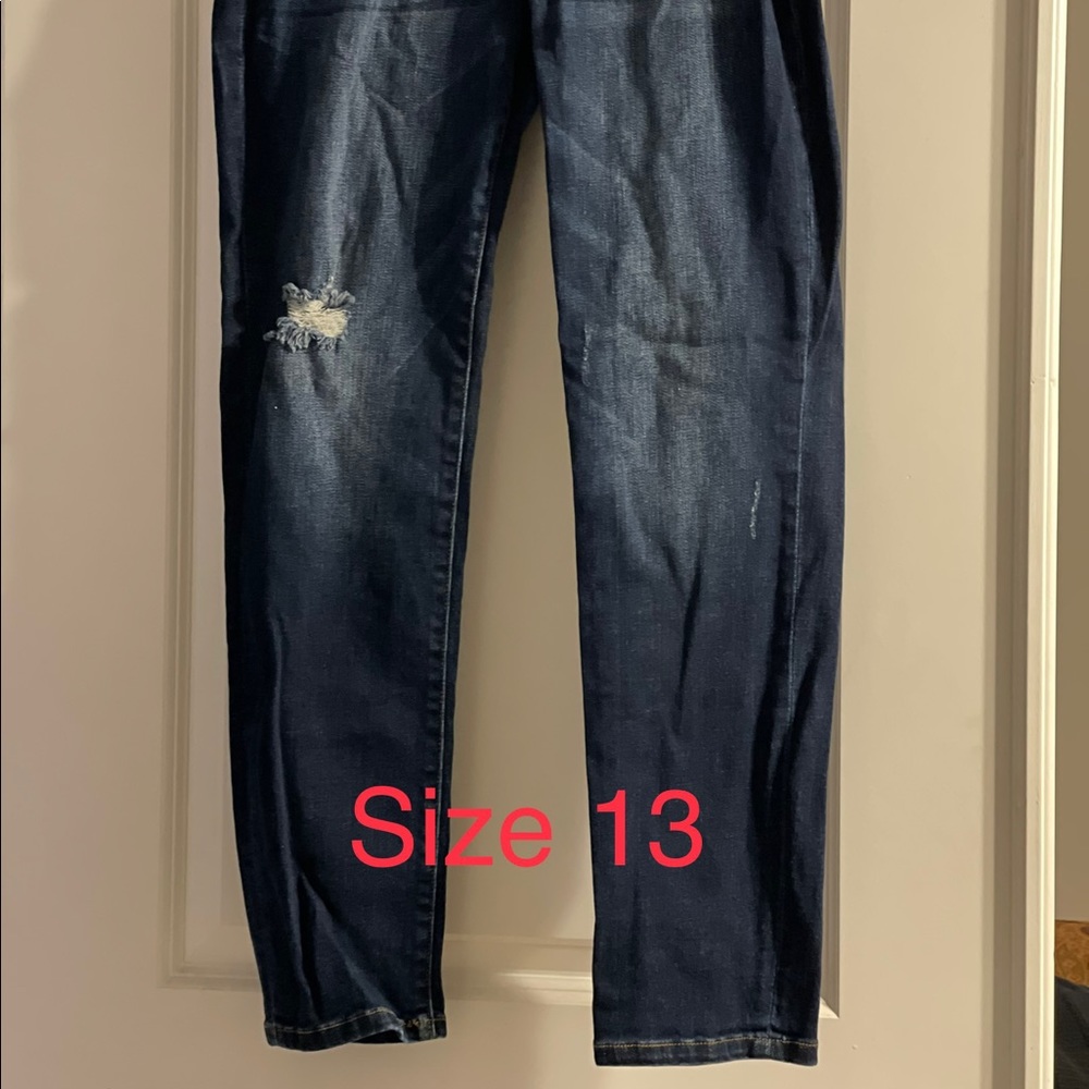 Slightly distressed jeans